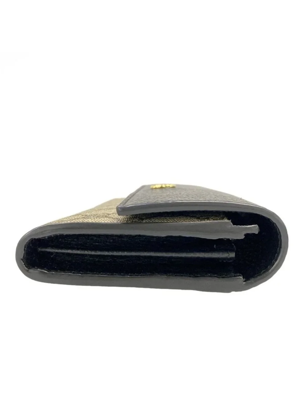 ★SOLD★ Gucci Wallet GG Marmont Continental Black Beige Ebony Leather - Picture 9 of 12